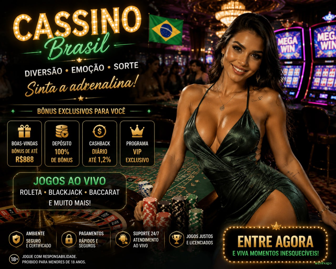 Cassino ao vivo da winhugo com dealers reais